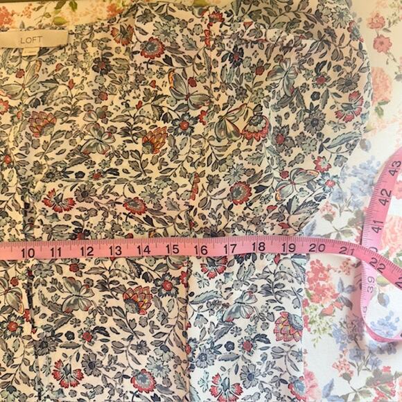 Womens Butterfly Floral Top Fairycore Small Flutter Sleeves Career Interview - Picture 6 of 8